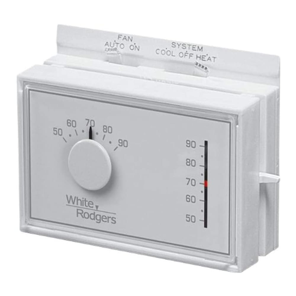 Emerson White Rodgers 24V Thermostat, Heat/Cool, Horizontal, ­°C/°F